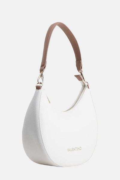 Witte Valentino Bags schoudertas met een bruine schouderriem.
