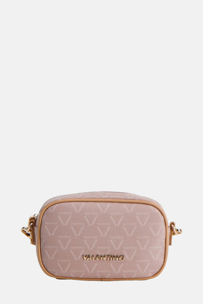 Sac à bandoulière beige de VALENTINO BAGS, motif imprimé ton sur ton et finitions beiges.