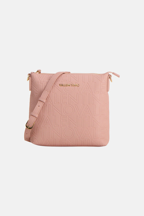 Sac à bandoulière rose de Valentino Bags avec motif logo en relief sur toute la surface.