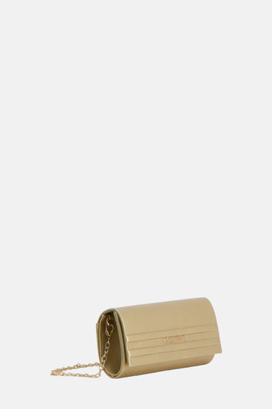 Gouden schoudertas van VALENTINO BAGS met gouden ketting, zijaanzicht.