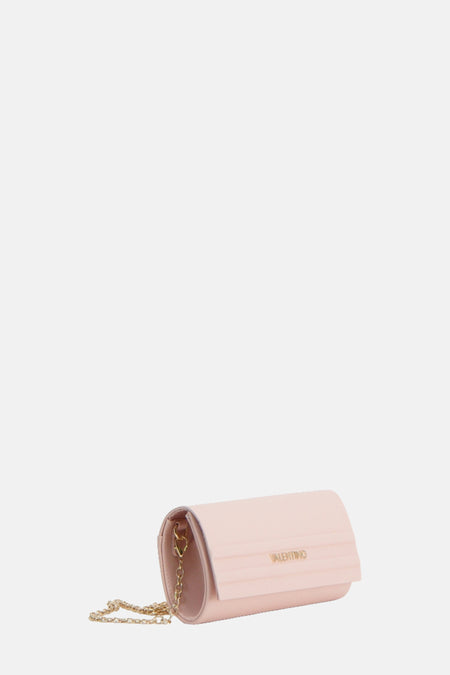 Roze schoudertas van VALENTINO BAGS met een gouden kettingriem.