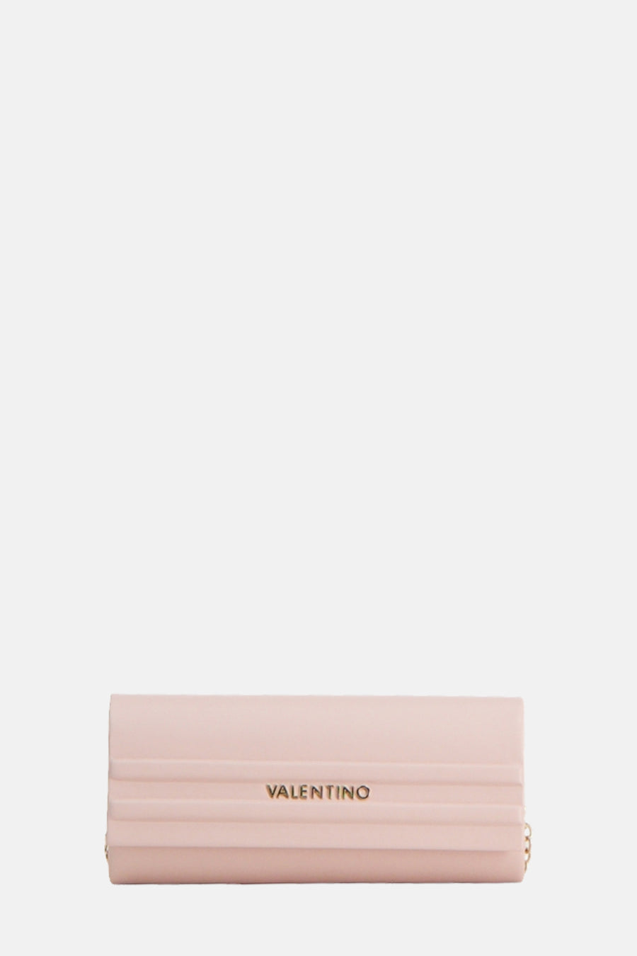 Roze schoudertas van VALENTINO BAGS met goudkleurige kettingband.