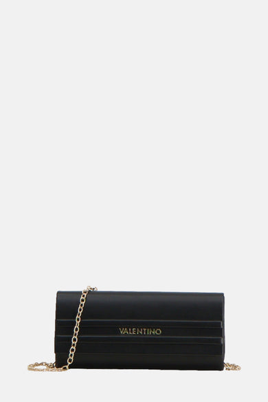 Zwarte schoudertas van VALENTINO BAGS met een gouden kettingriem.