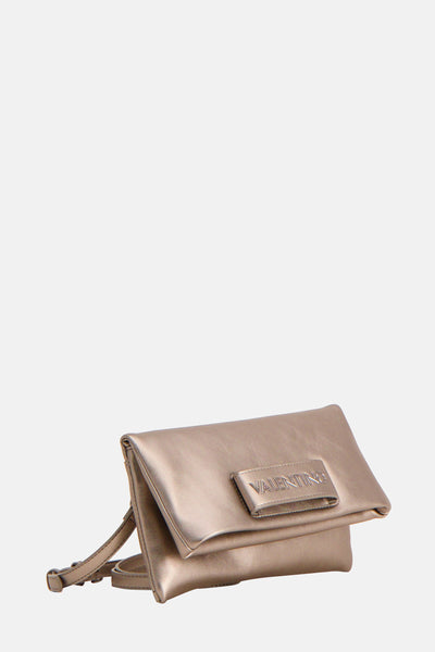 Grijze schoudertas van VALENTINO BAGS, met verstelbare schouderriem en een voorflap versierd met het logo.