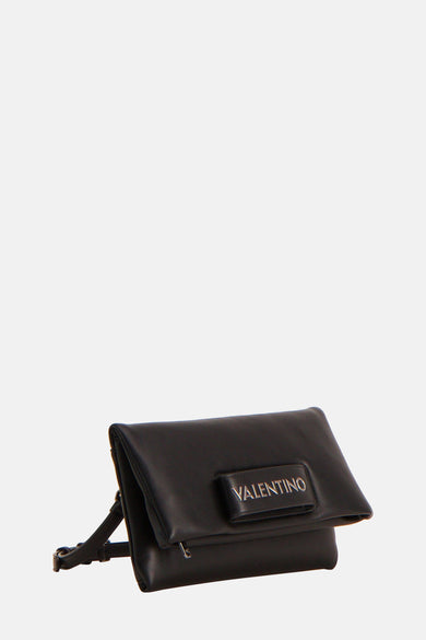 Zwarte schoudertas van VALENTINO BAGS, met verstelbare schouderriem en merklogo.