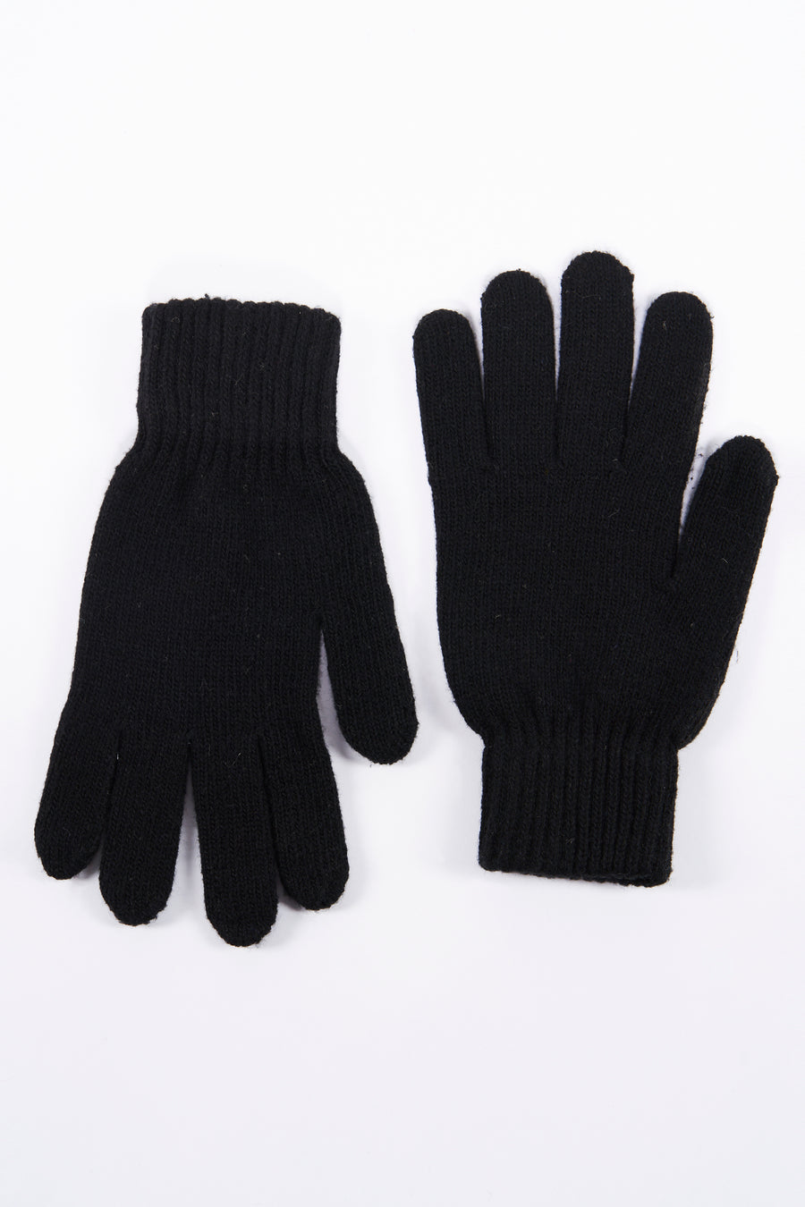 Gants noirs de Access®, en tricot texturé, présentés à plat sur fond blanc.
