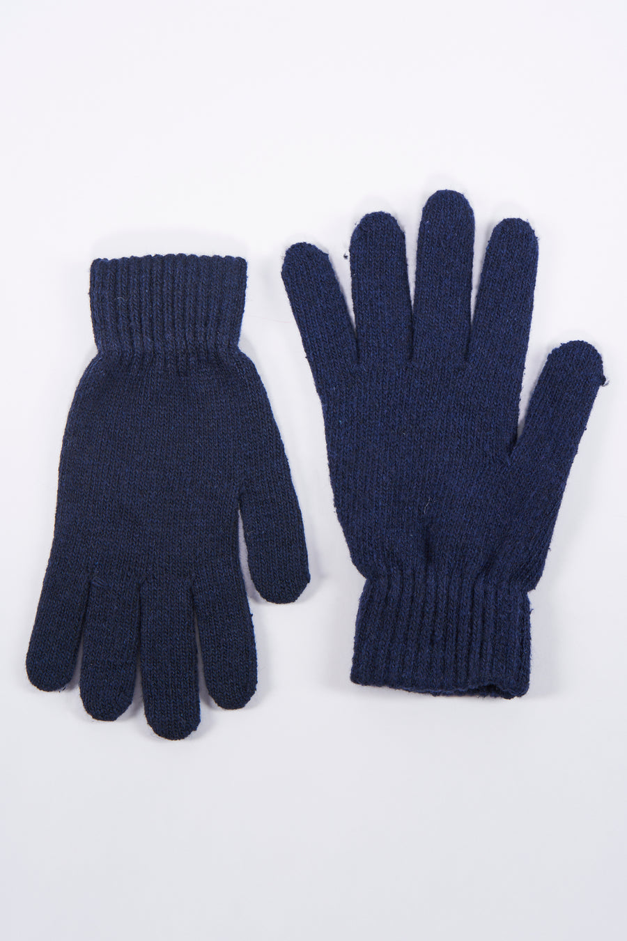 Gants bleus Access®, en tricot chaud et épais, disposés côte à côte sur fond blanc.