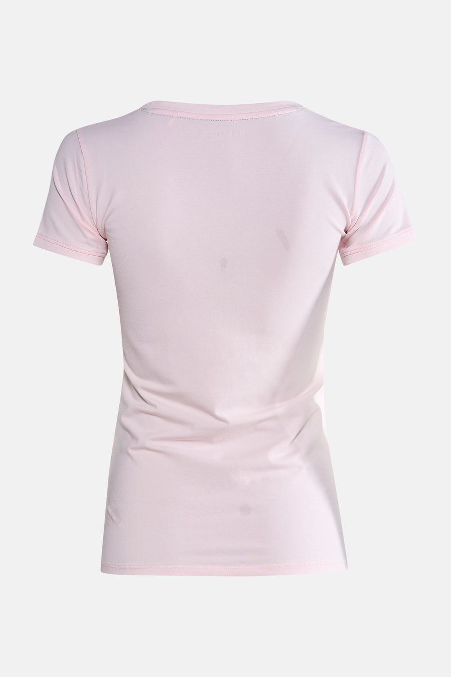 Effortloos roze T-shirt van Guess, met korte mouwen en een nauwsluitende pasvorm