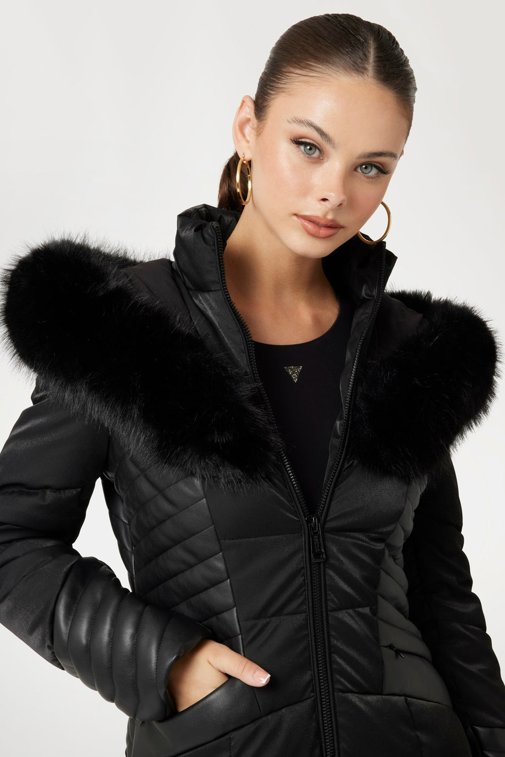 Lange jas Zwart - Guess®