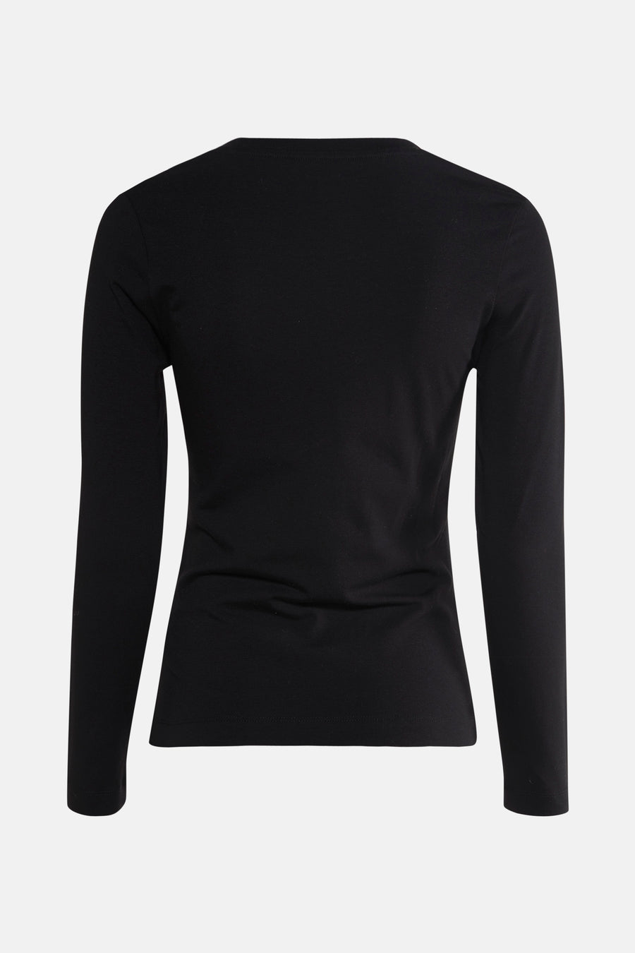 T-shirt à manches longues noir de Guess, présenté de dos sur fond clair.