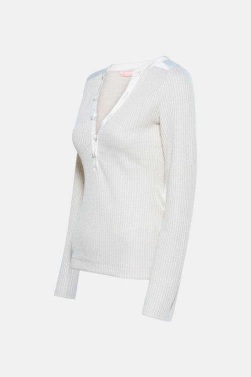 T-shirt met lange mouwen - beige