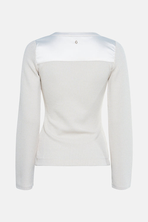 T-shirt met lange mouwen - beige