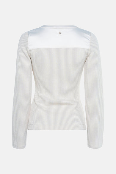 T-shirt met lange mouwen - beige