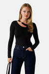 Top uni manches longues noir - Guess®