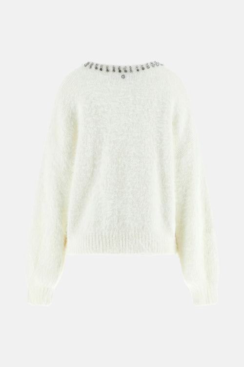 Pull met ronde hals - wit