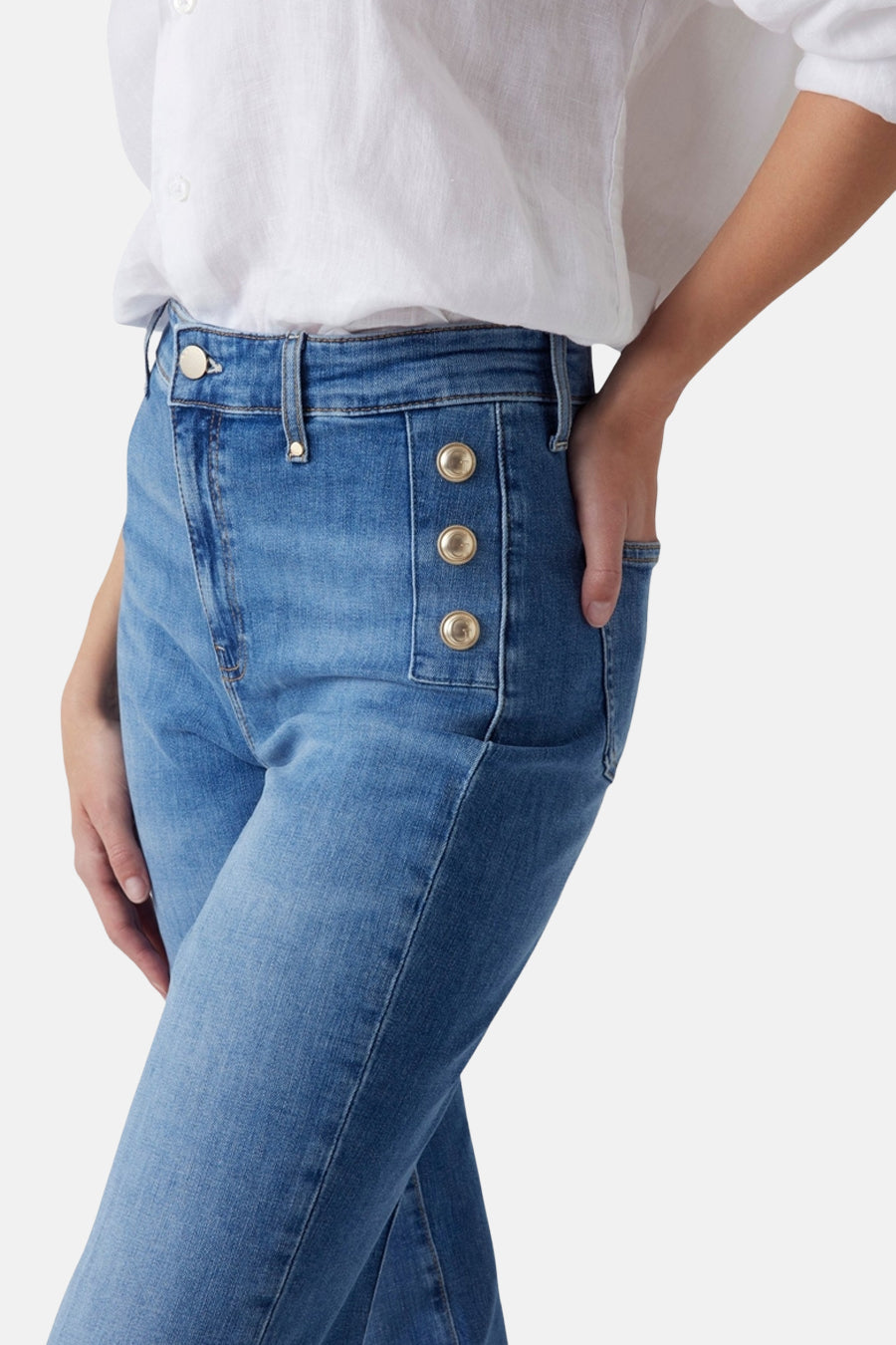 Jeans flared mid blue denim - Guess®