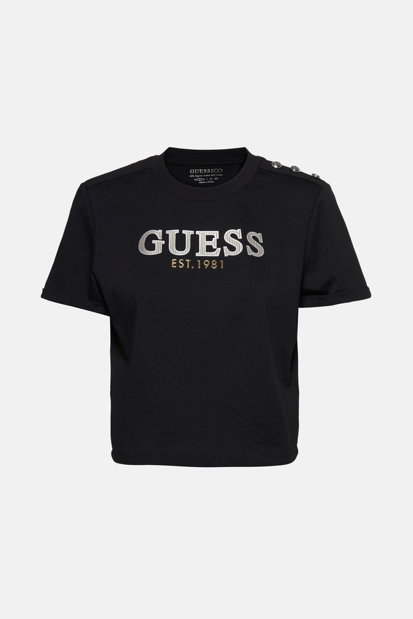 Top uni manches courtes Noir - Guess®