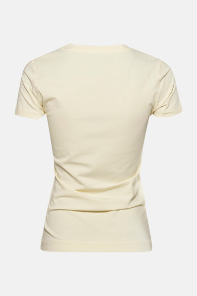 Gele T-shirt met korte mouwen van Guess, achterkant, effen stof.