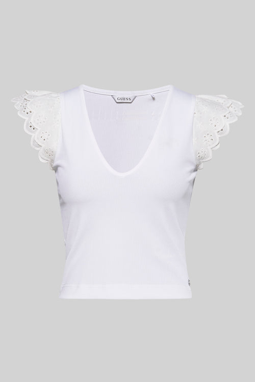 Top uni manches courtes Blanc - Guess®