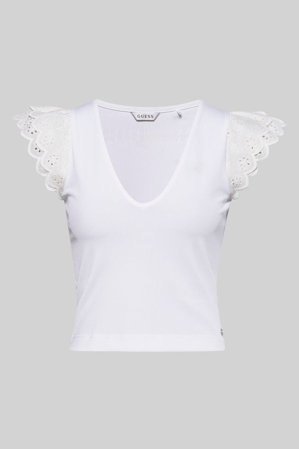 Top uni manches courtes Blanc - Guess®