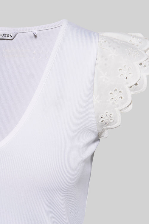 Top uni manches courtes Blanc - Guess®