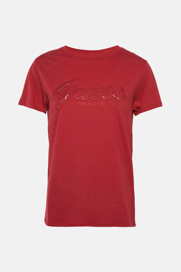 Top uni manches courtes Rouge - Guess®