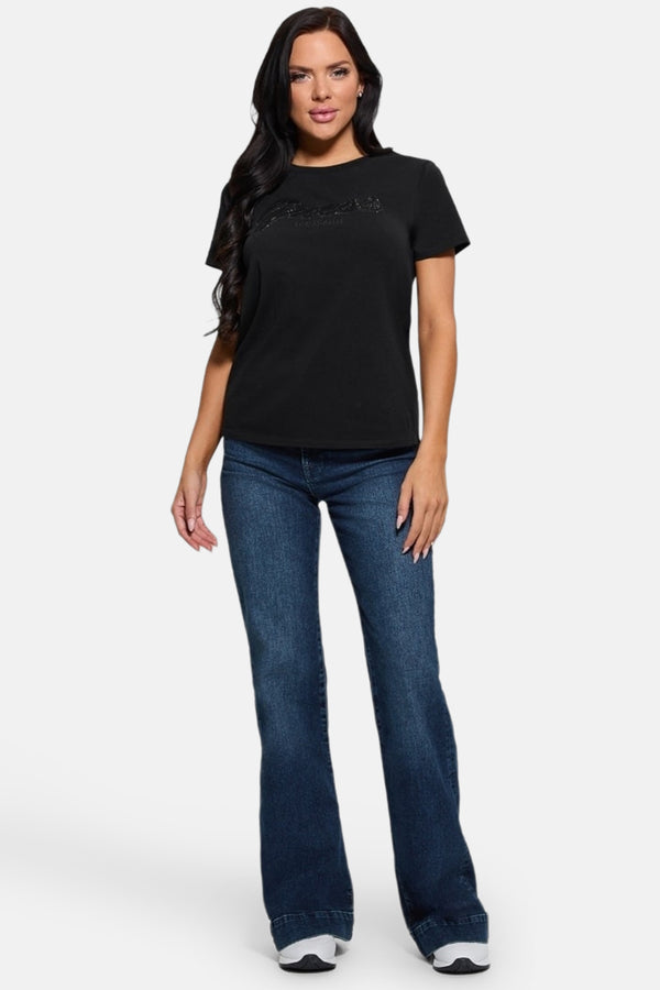 Top uni manches courtes Noir - Guess®
