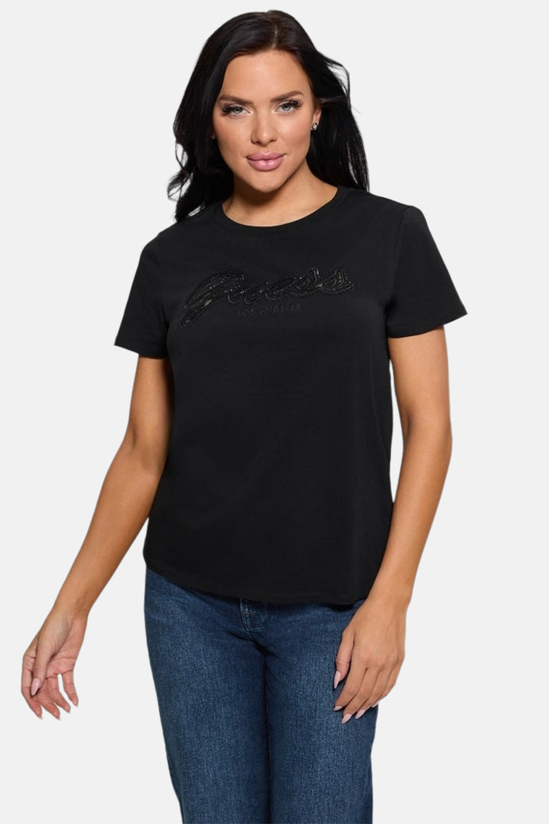 Top uni manches courtes Noir - Guess®