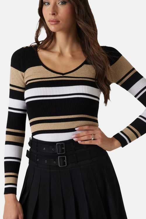 Pull col V Blanc - Guess®