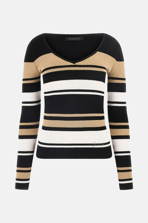 Pull col V Blanc - Guess®