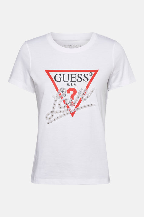 Top uni manches courtes Blanc - Guess®