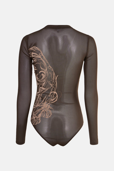 T-shirt met lange mouwen - bruin