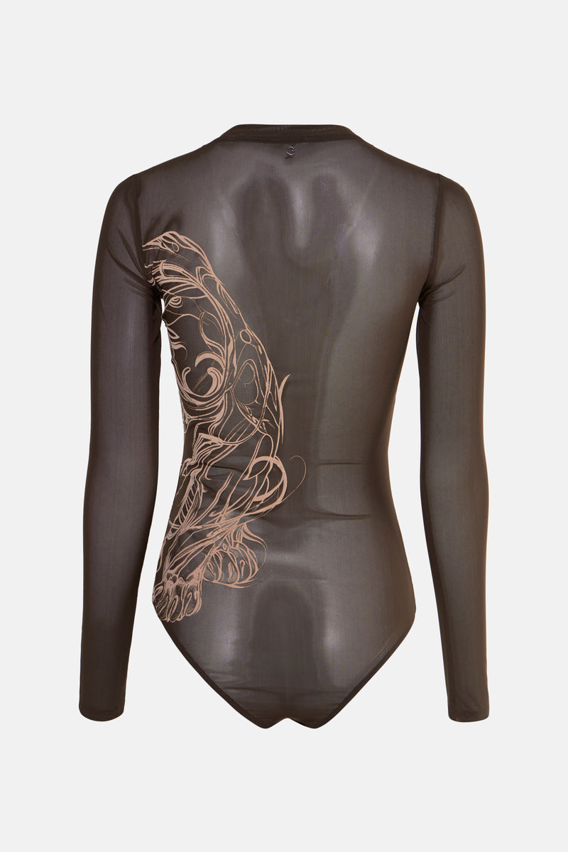 T-shirt met lange mouwen - bruin