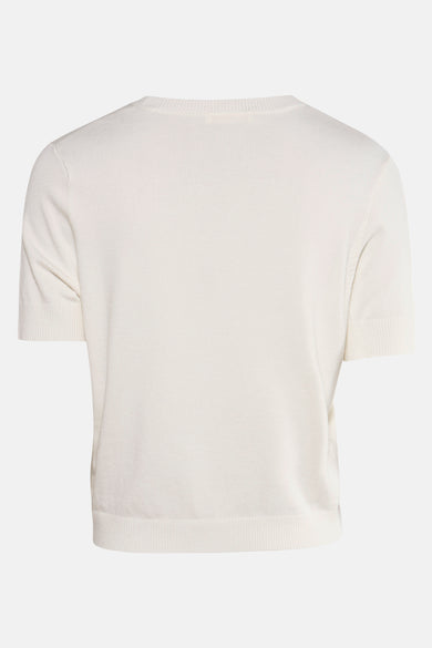 Pull met ronde hals - ecru