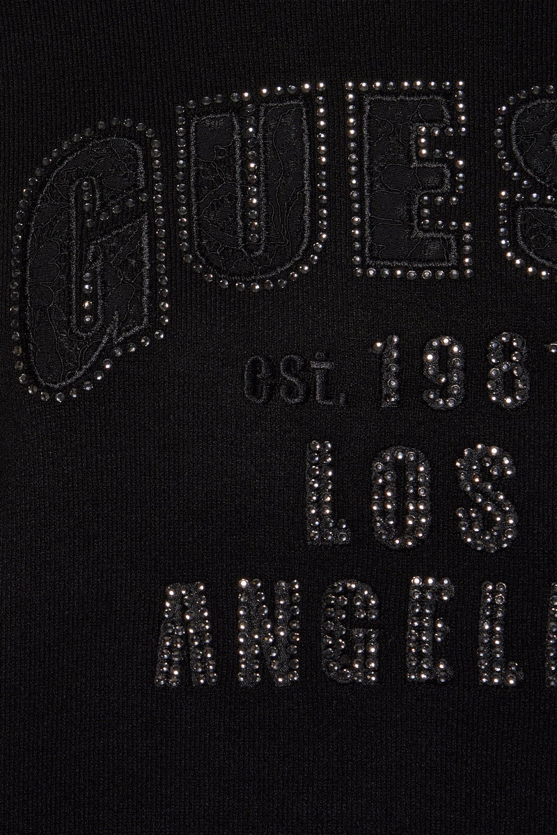 Pull met ronde hals - zwart