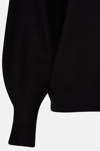 Pull met ronde hals - zwart