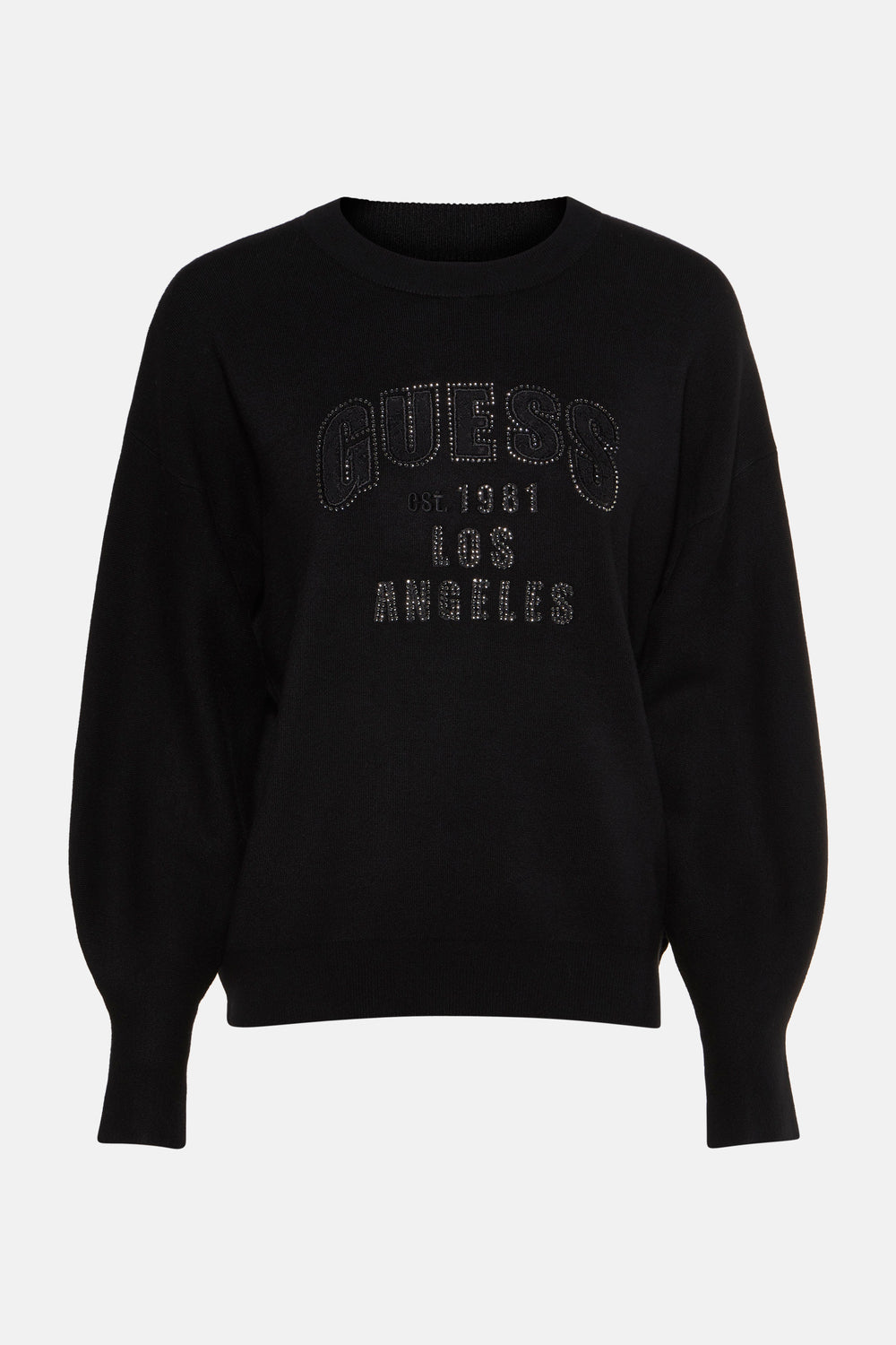 Pull met ronde hals - zwart