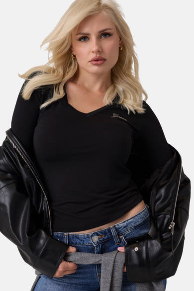 Top uni manches longues noir - Guess®