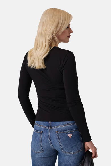 Top uni manches longues noir - Guess®