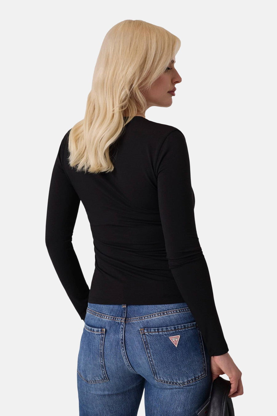 Top uni manches longues noir - Guess®