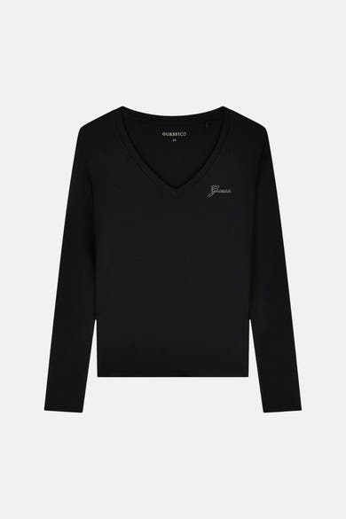 Top uni manches longues noir - Guess®