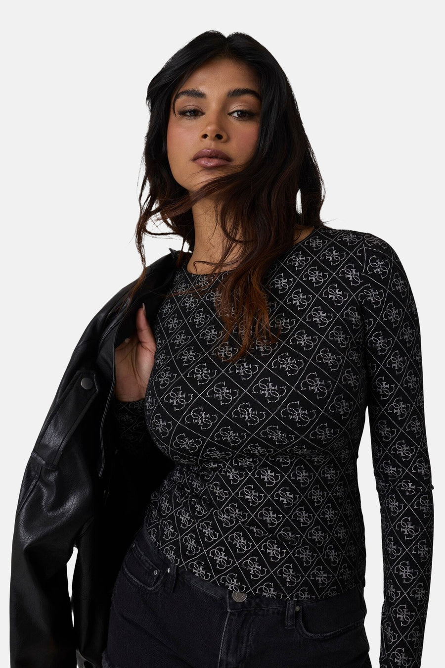 T-shirt (manches longues) noir - Guess®