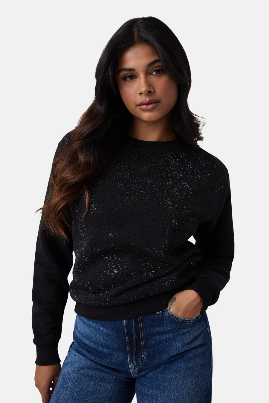 Sweat col rond noir - Guess®