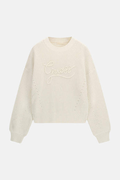 Trui met ronde hals wit - Guess®