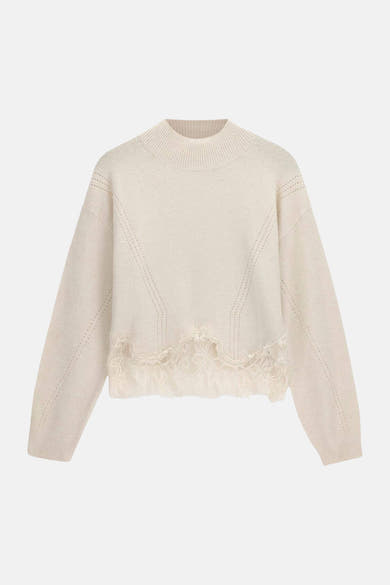 Pull col rond beige - Guess®