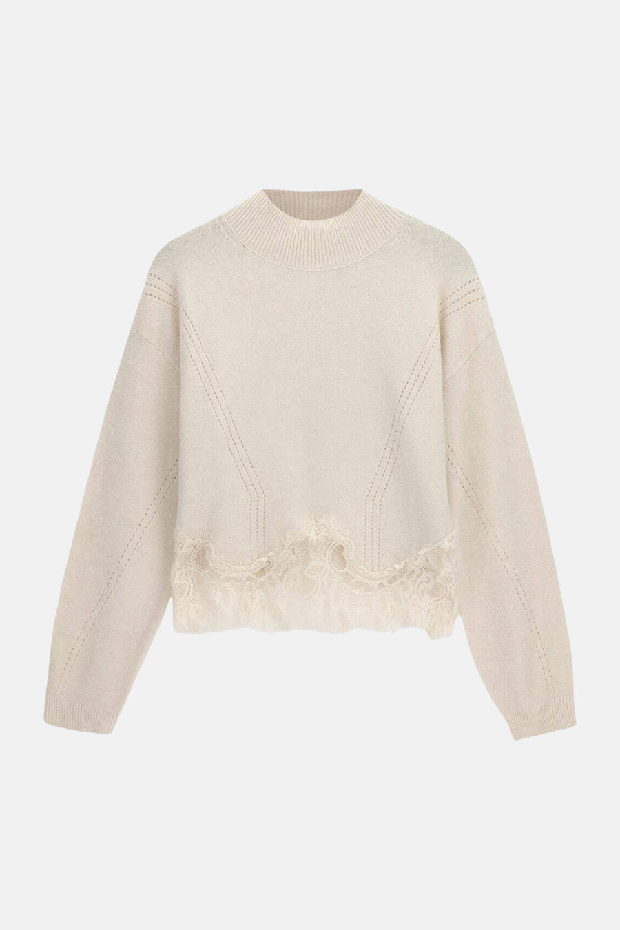 Pull col rond beige - Guess®