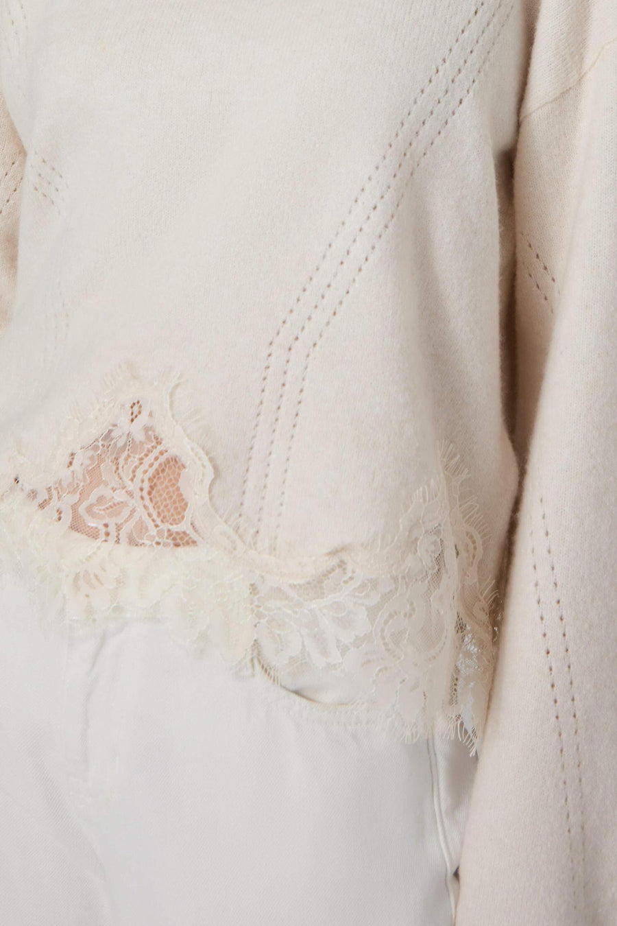 Pull col rond beige - Guess®