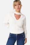 Trui met V-hals wit - Guess®