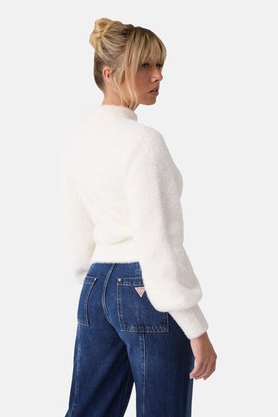 Trui met V-hals wit - Guess®