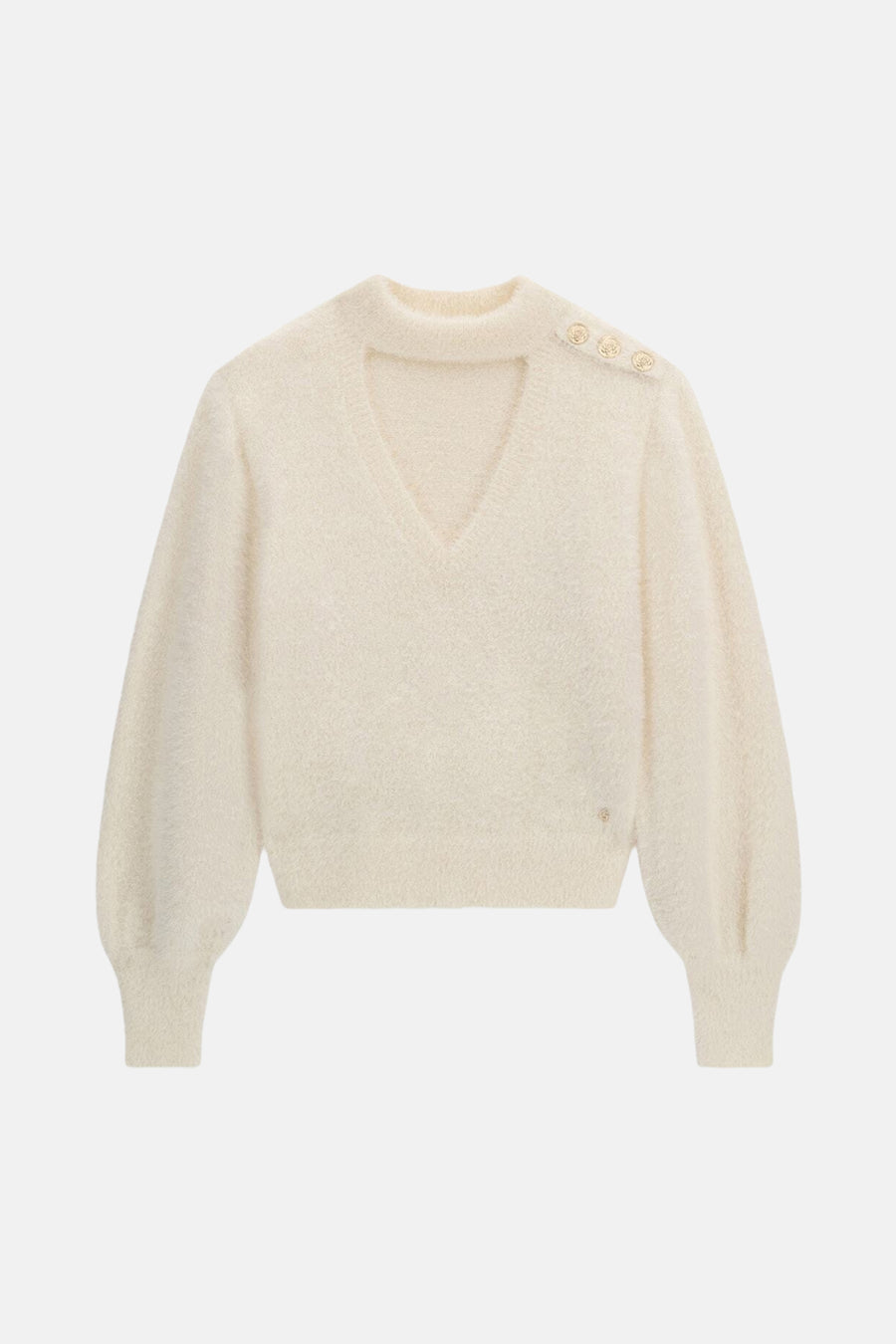 Trui met V-hals wit - Guess®